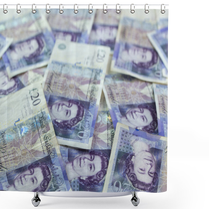 Personality  Twenty Pound Banknotes Shower Curtains