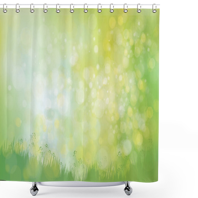 Personality  Green Natural Background Shower Curtains