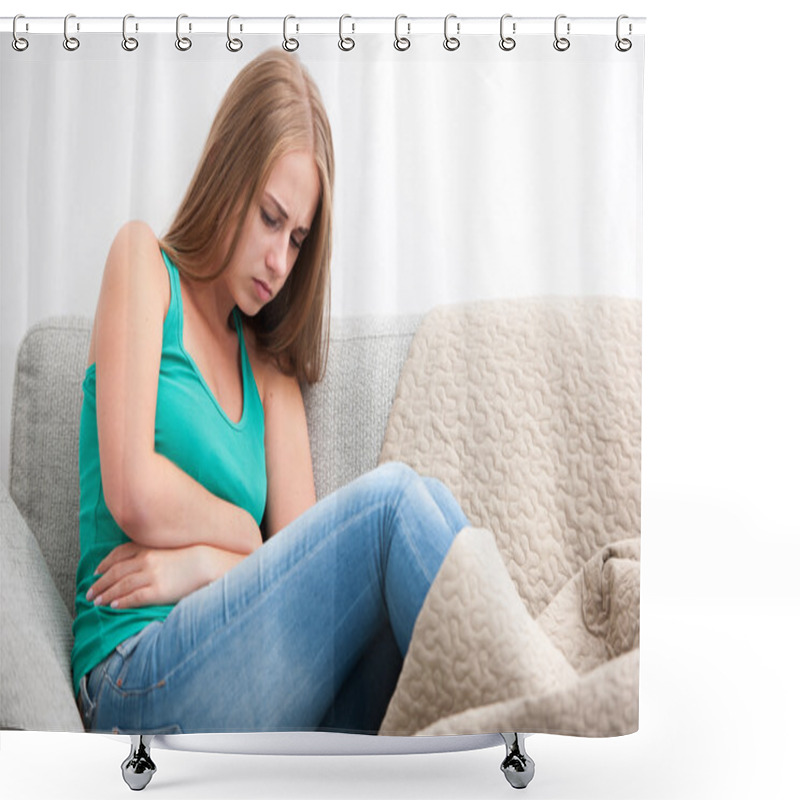 Personality  Stomach Pain Shower Curtains