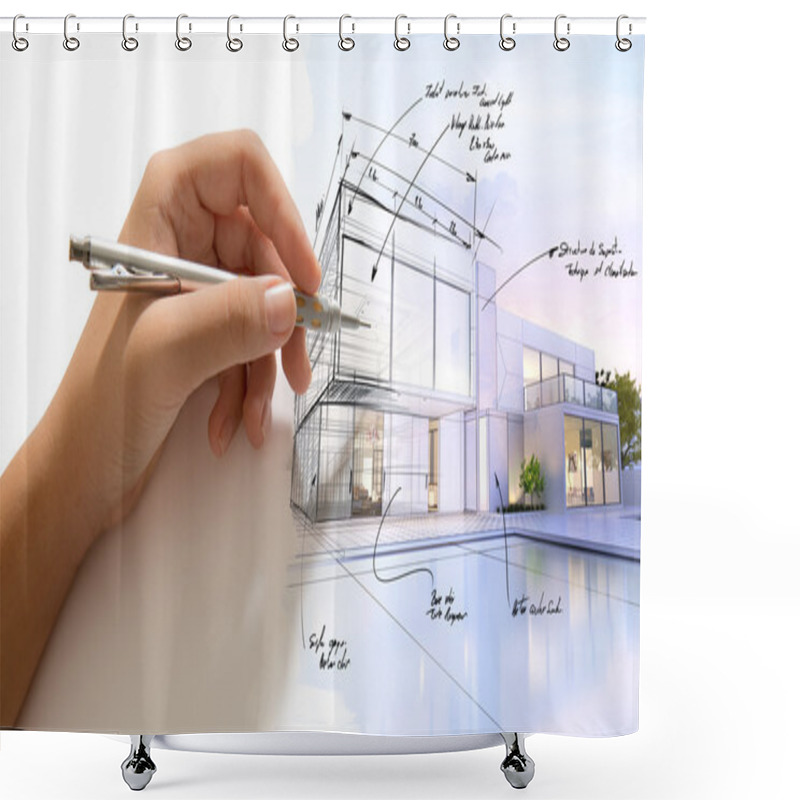 Personality  Architecture Creative Process Shower Curtains