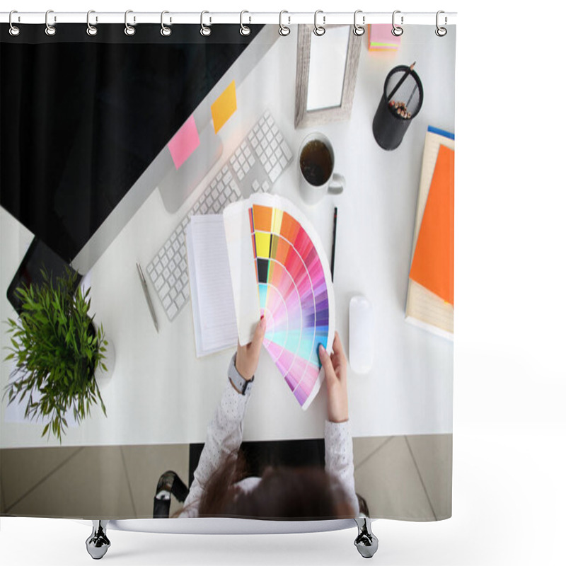 Personality  Architect At Work Environment Shower Curtains