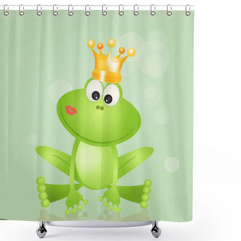 Personality  Cute Frog Prince Shower Curtains