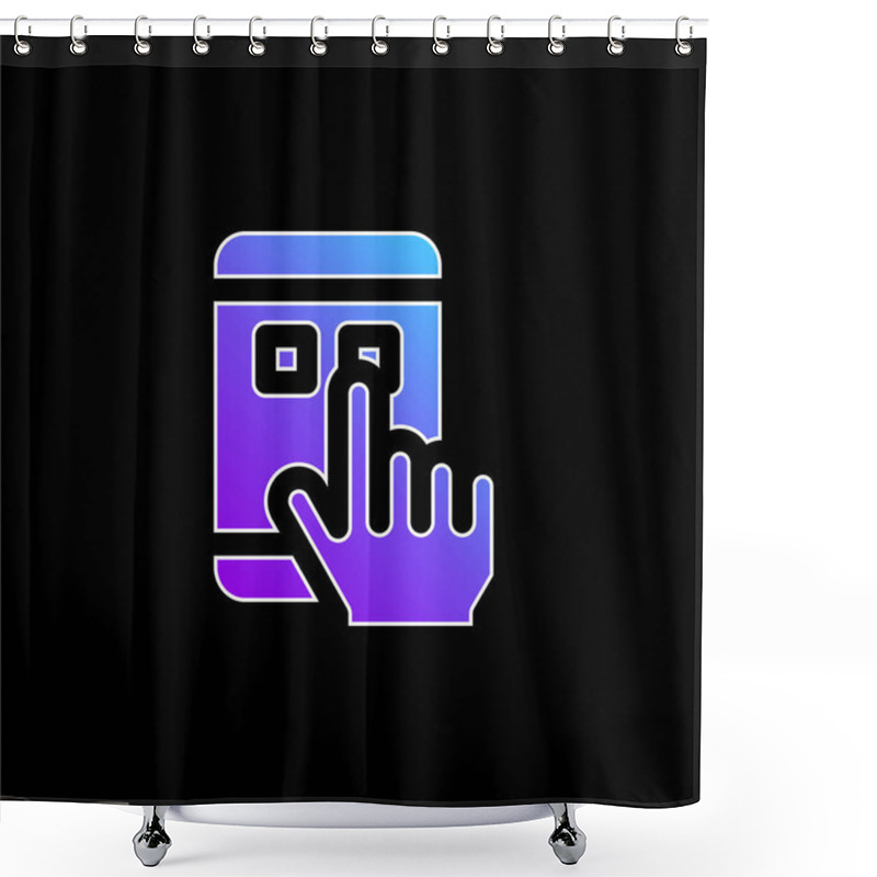 Personality  App Blue Gradient Vector Icon Shower Curtains