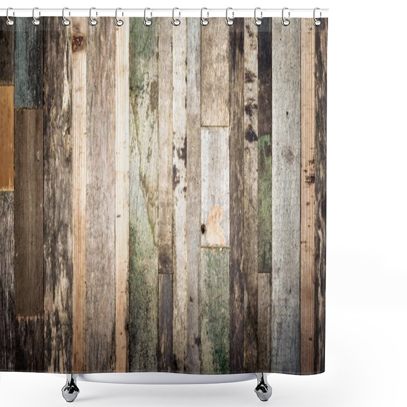 Personality  Rough Weathered Wooden Board. Rustic Texture For Background. Ton Shower Curtains