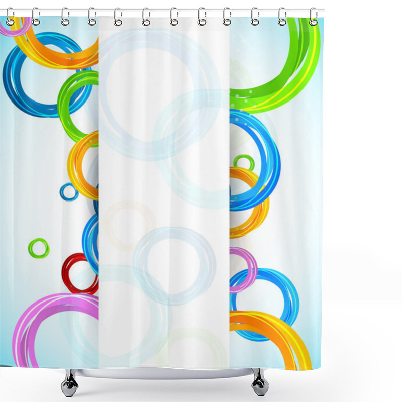 Personality  Background With Circles Shower Curtains