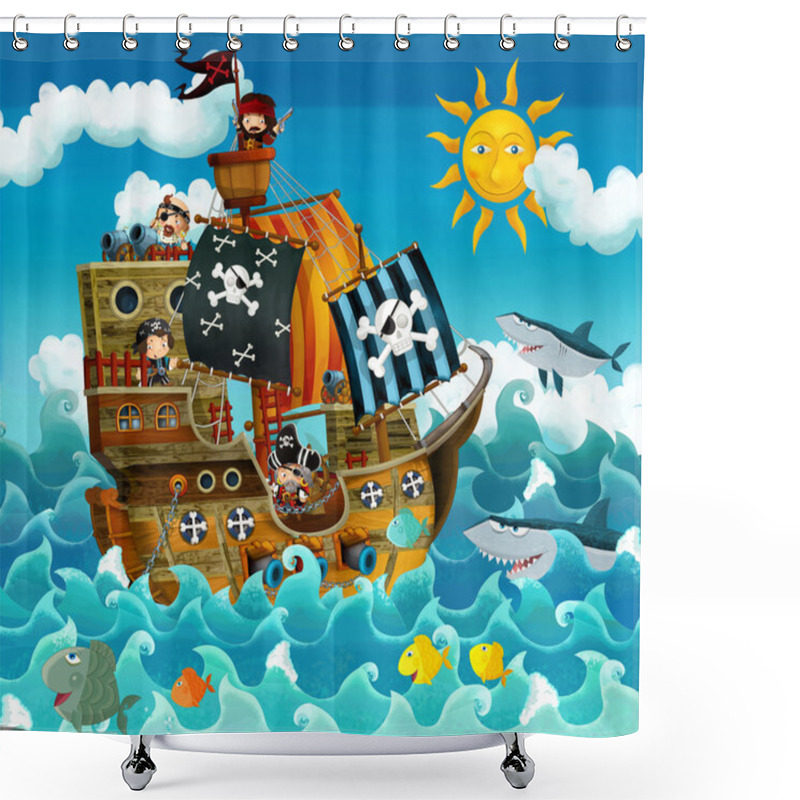 Personality  Pirates Shower Curtains