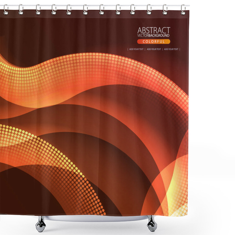 Personality  Abstract Modern Background With Waves Shower Curtains