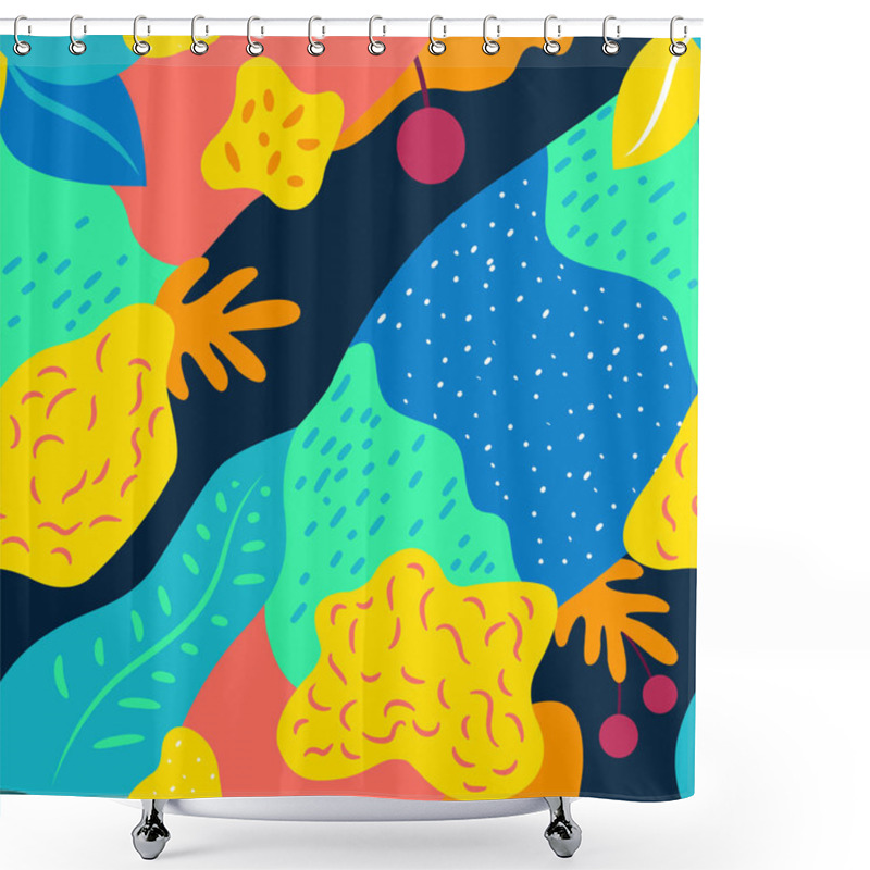 Personality  Contemporary Floral Seamless Pattern. Shower Curtains