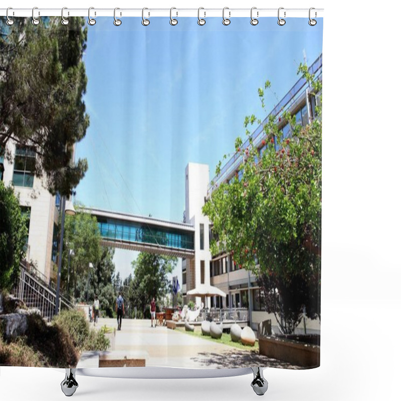 Personality  Faculty Building In The Technion - Israel Institute Of Technology Which Is Considered To Be One Of The Leading Academic Institution In Israel Shower Curtains