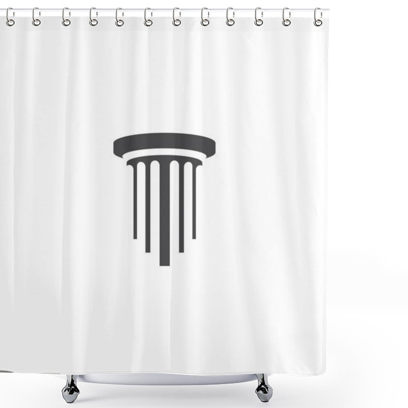 Personality  Pillar Logo Template. Column Vector Illustration Design Shower Curtains