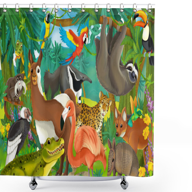 Personality  Cartoon Jungle Shower Curtains