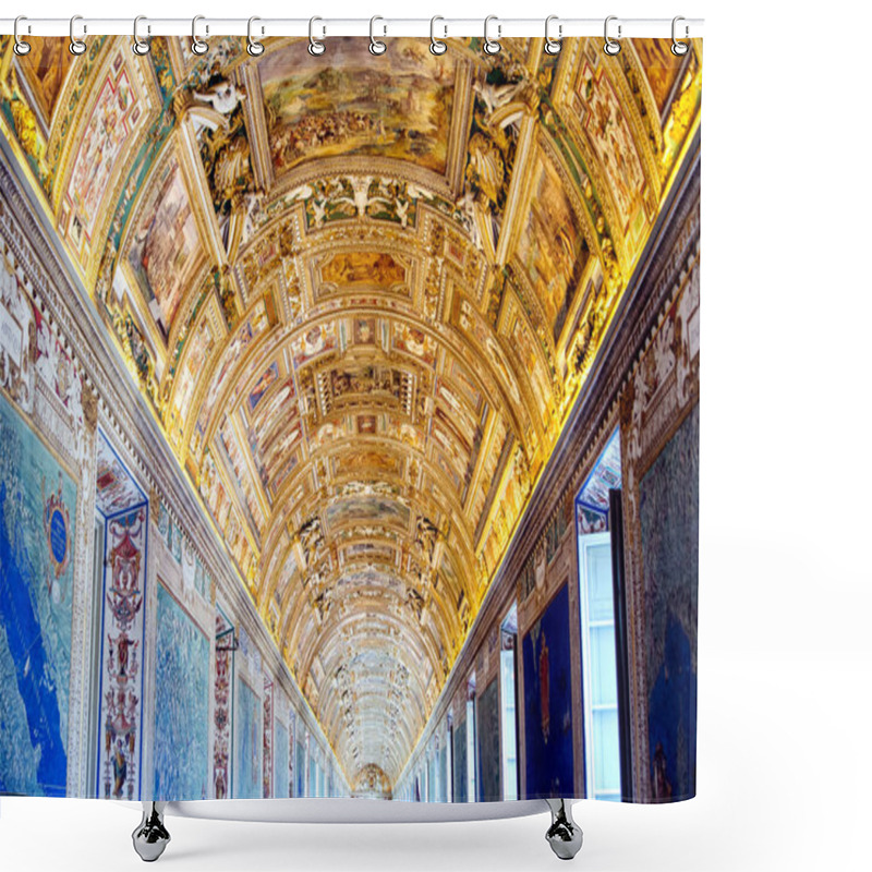 Personality  Gallery Of Geographical Maps In The Vatican Museum. Vatican Shower Curtains