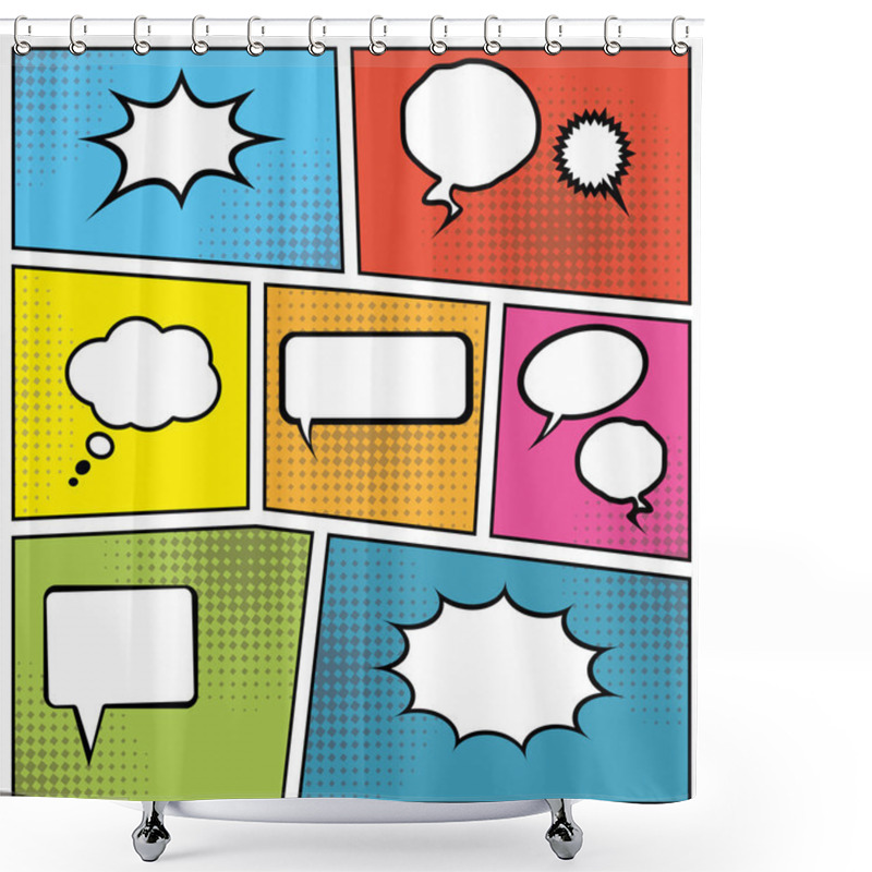 Personality  Blank Speech Bubbles Shower Curtains