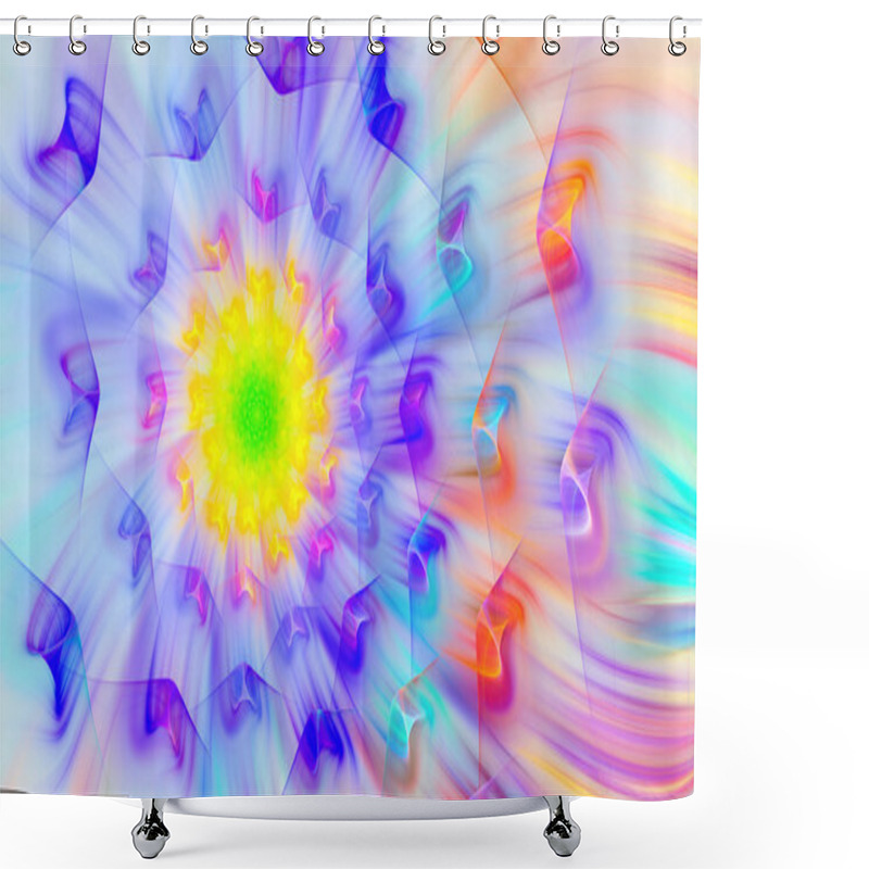 Personality  Exotic Flower. Exotic Petals Dandelion. Shower Curtains