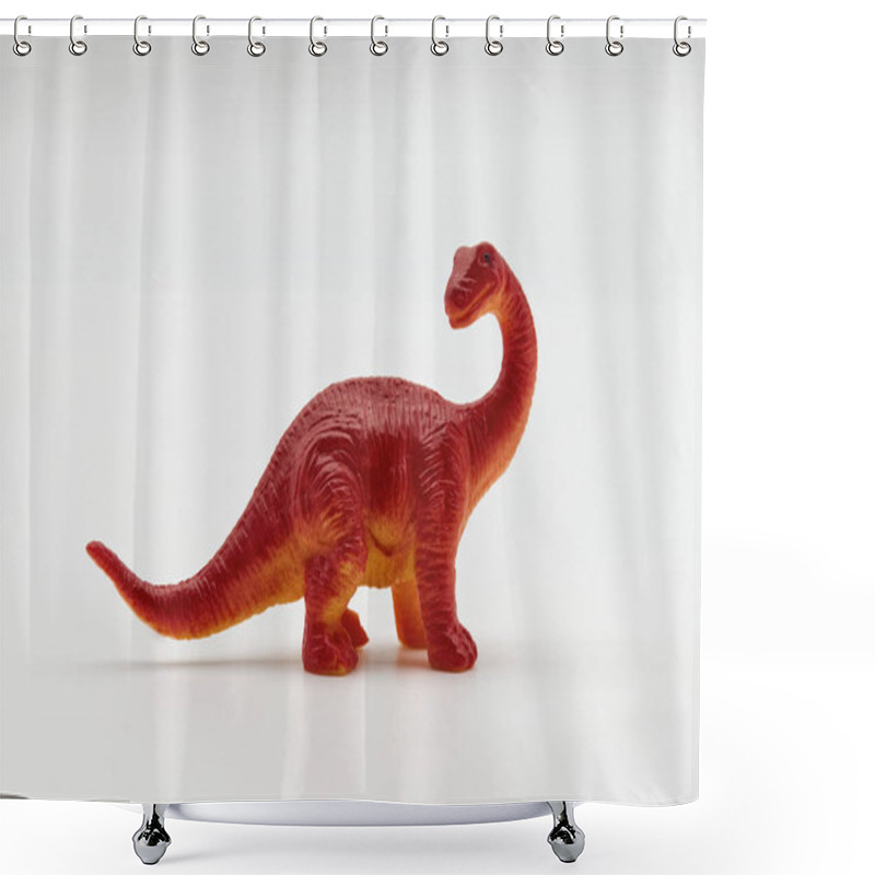 Personality  Brontosaurus Isolated On White Background. Prehistoric Animals. Shower Curtains