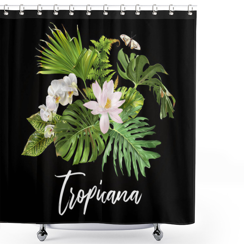 Personality  Tropicana Plants Compostion Shower Curtains