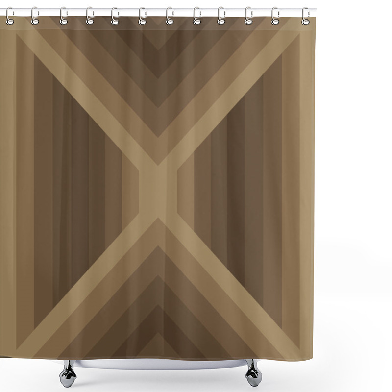 Personality  Brown Line Shower Curtains