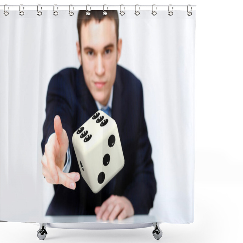 Personality  Dice As Symbol Of Risk And Luck Shower Curtains