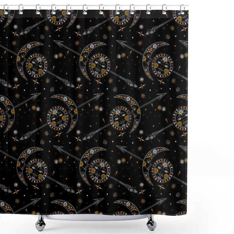 Personality  Celestial Bohemian Pattern Shower Curtains