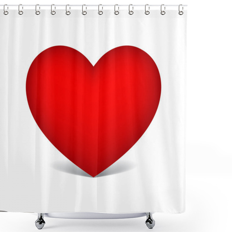 Personality  Red Heart Shower Curtains