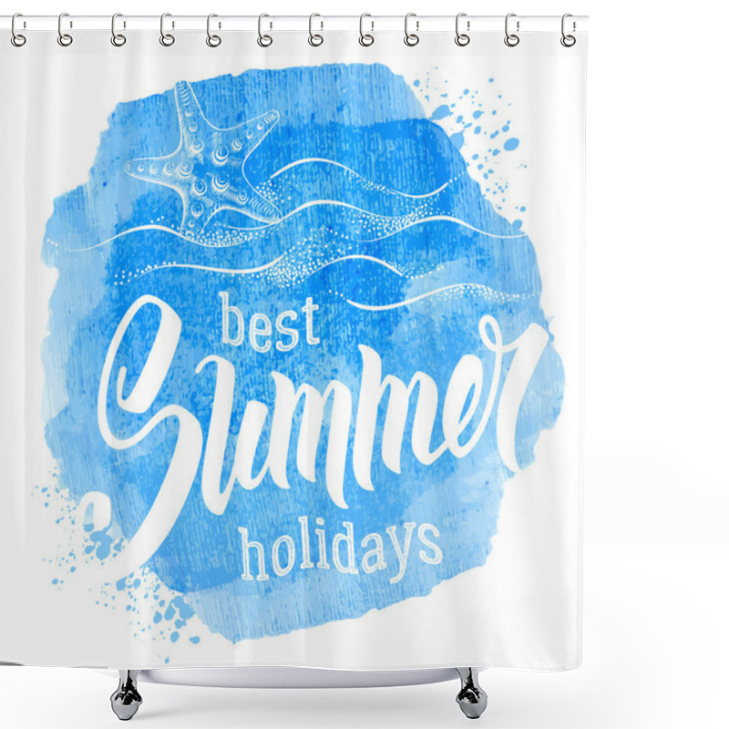 Personality  Best Summer Holidays Badge Shower Curtains