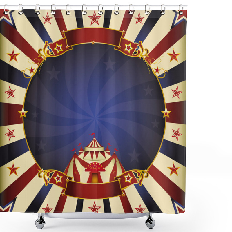 Personality  Fantastic Night Square Circus Shower Curtains