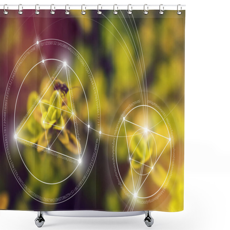 Personality  Sacred Geometry. Mathematics, Nature, And Spirituality In Nature. The Formula Of Nature. There Is No Beginning And No End Of The Universe, And No Beginning And No End Of The Life. Shower Curtains