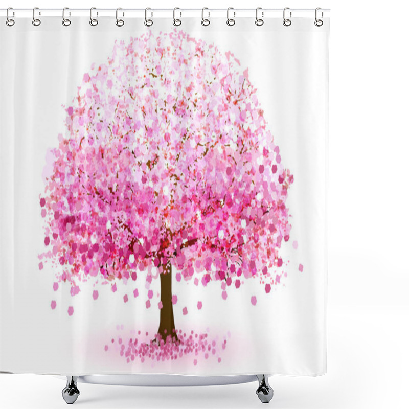 Personality  Cherry Tree Flower Spring Icon Shower Curtains