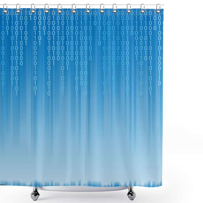 Personality  Abstract Binary Code Background Shower Curtains