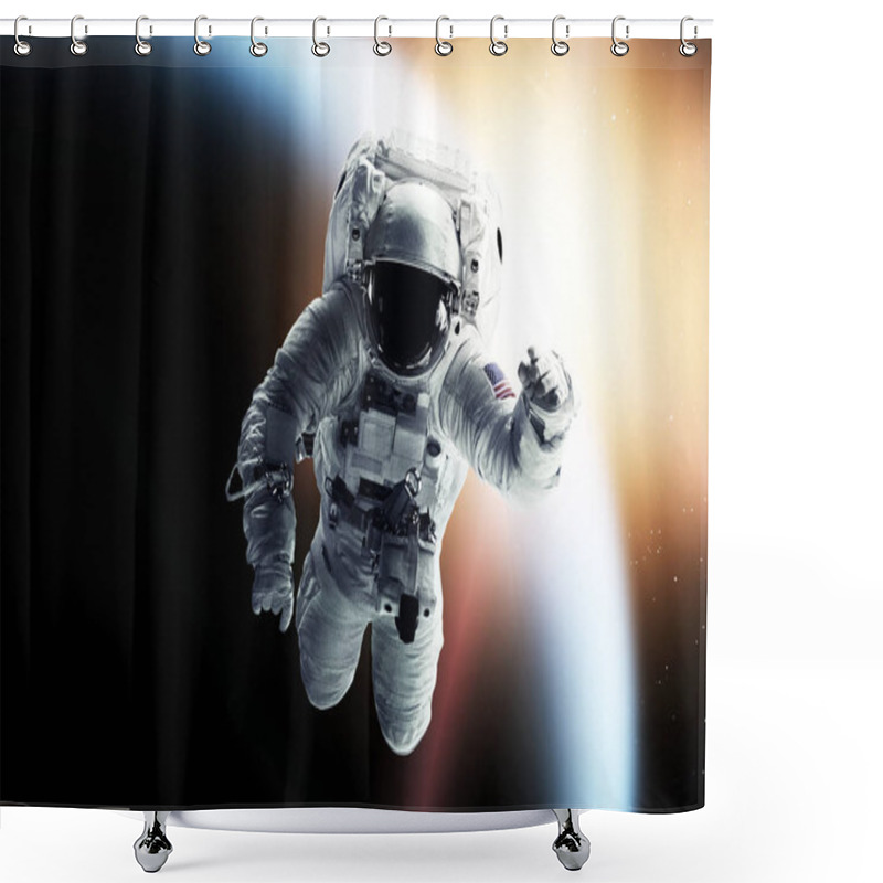 Personality  Astronaut In Outer Space. Elements Of This Image Furnished By NASA Shower Curtains