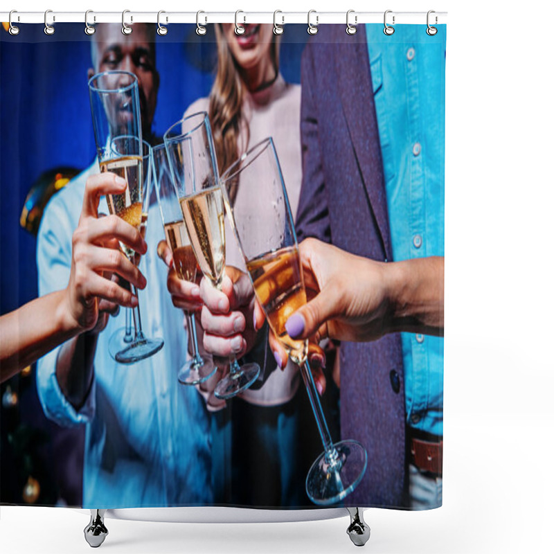 Personality  Friends Drinking Champagne Shower Curtains