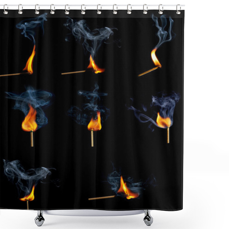 Personality  Burning Match Collection Shower Curtains