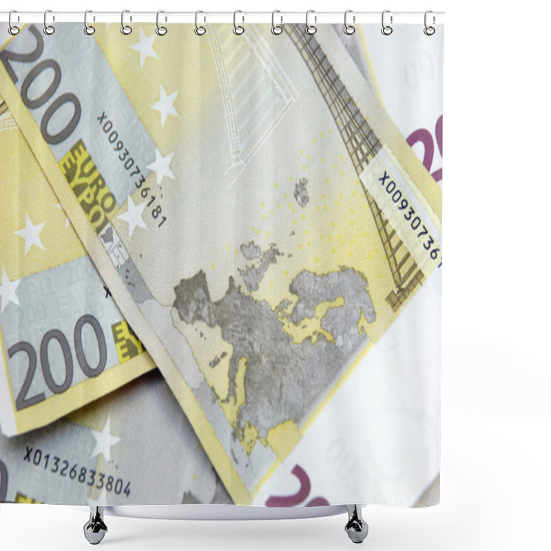 Personality  200 Euro Banknotes Background Shower Curtains