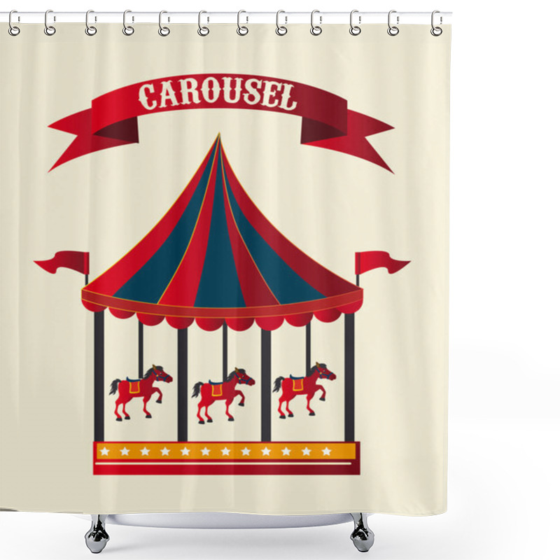 Personality  Circus Design Shower Curtains