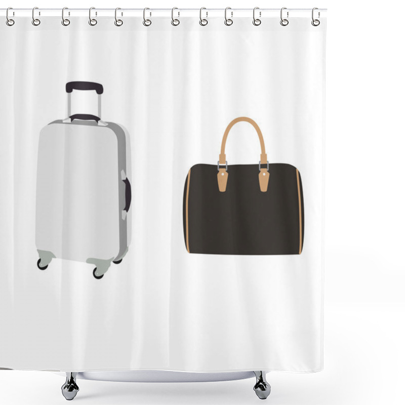 Personality  Luggage Set Shower Curtains