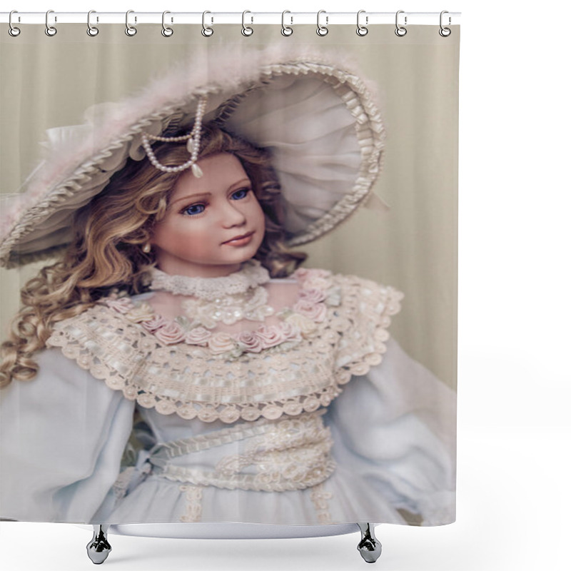 Personality  Victorian Porcelain Doll Shower Curtains