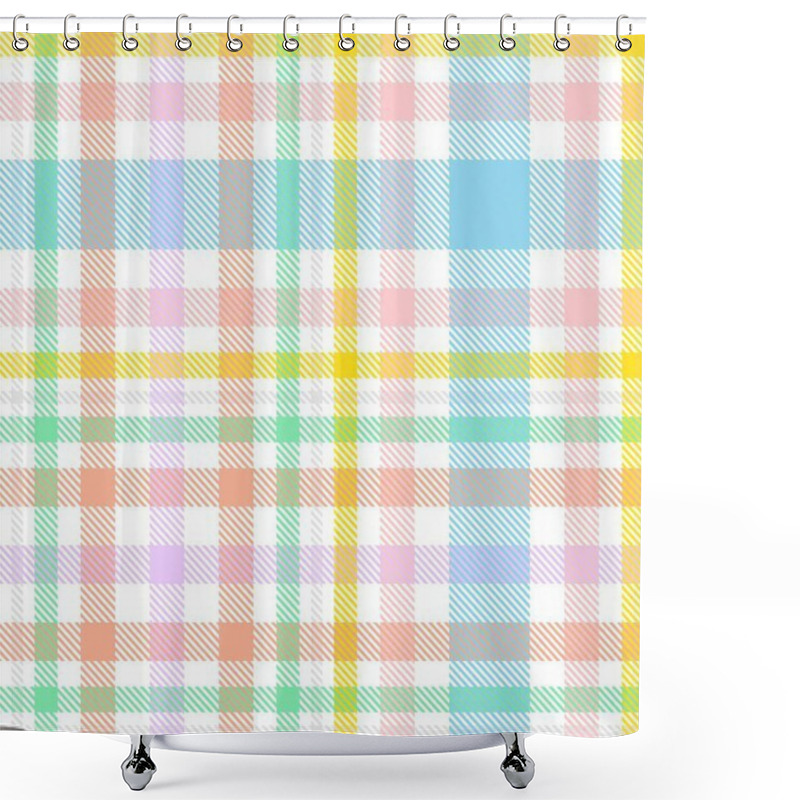 Personality  Rainbow Glen Plaid Textured Seamless Pattern Suitable For Fashion Textiles And Graphics Shower Curtains