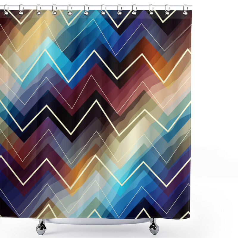 Personality   Geometric Chevron Pattern. Shower Curtains