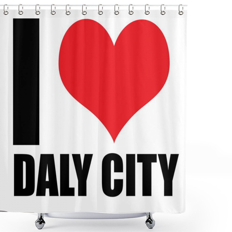 Personality  I Love City Design On The White Shower Curtains