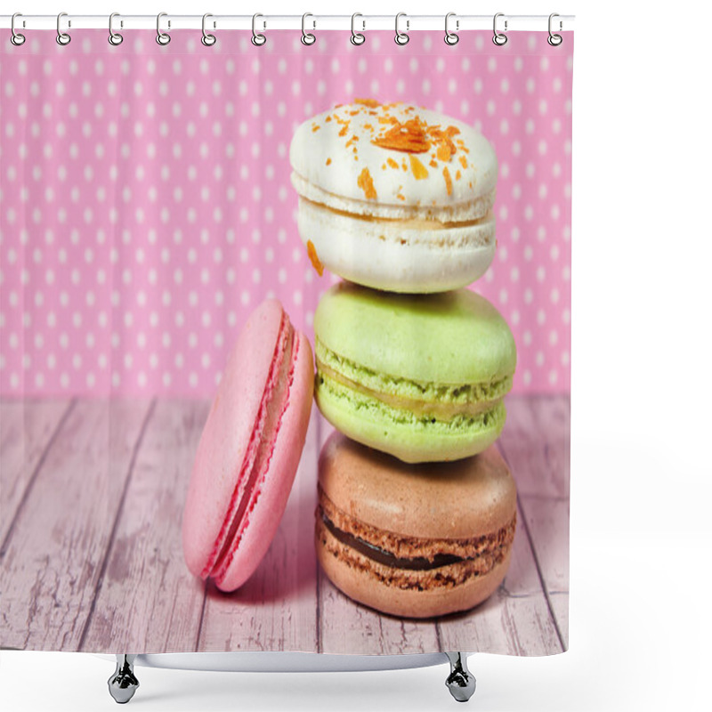 Personality  French Macaroons .Dessert Shower Curtains