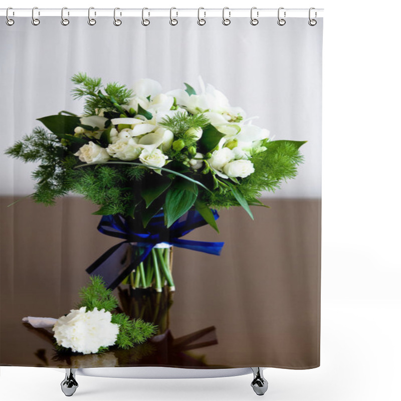 Personality  Wedding Flowers Shower Curtains