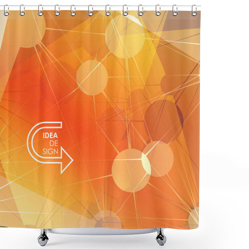 Personality  Dynamic Molecule Structure. Science And Connection Concept. Neurons Abstract Ball Shower Curtains