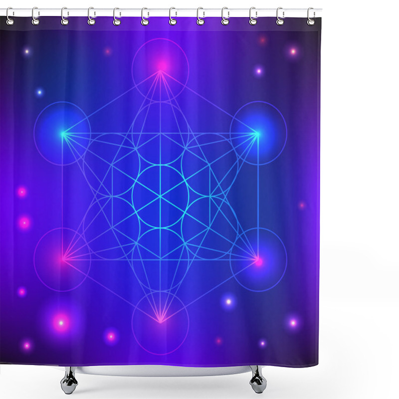 Personality  Acred Geometry Abstract Background Shower Curtains