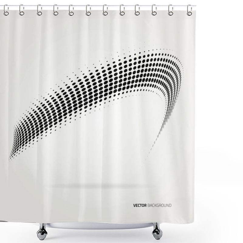 Personality  Vector Halftone Dots. Shower Curtains