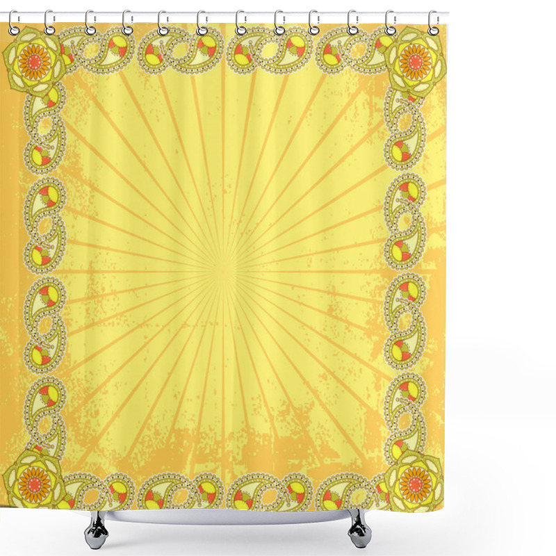 Personality  Retro Paisley Frame Shower Curtains