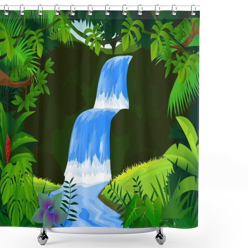 Personality  Beautiful Waterfall Shower Curtains