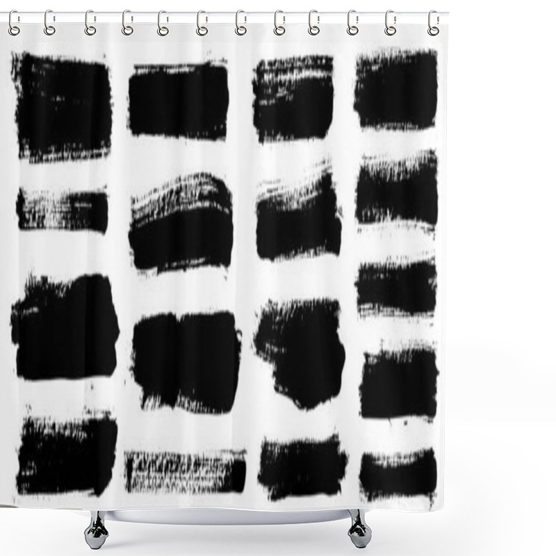 Personality  Brush Strokes. Vector Paintbrushes Set. Grunge Design Elements Shower Curtains