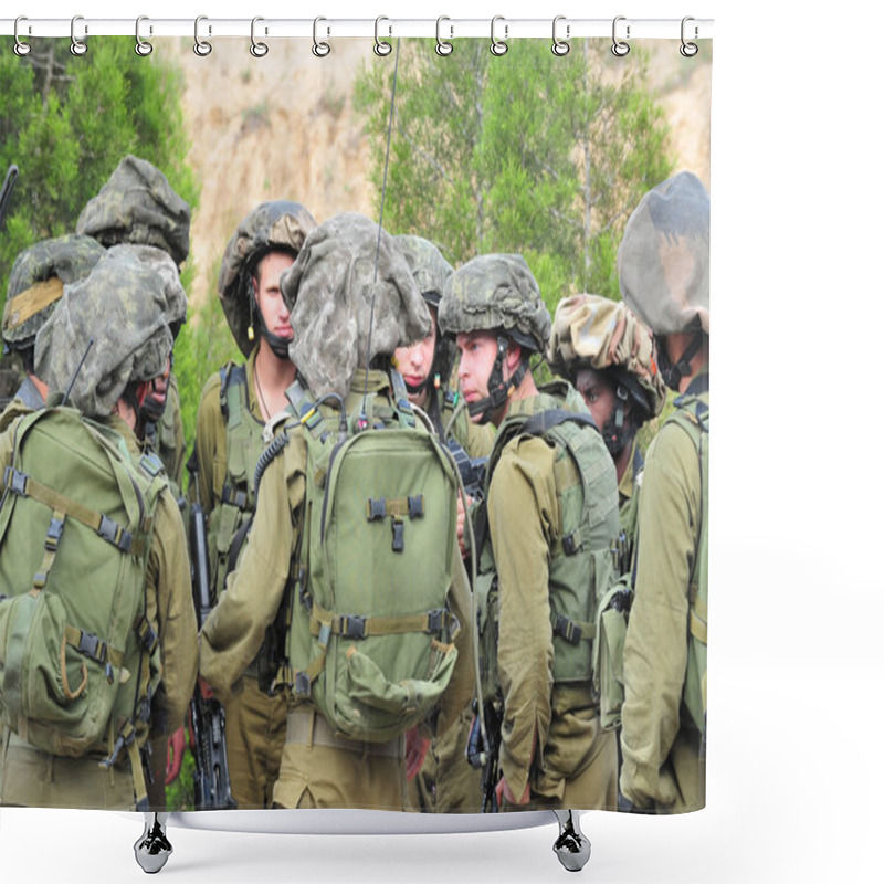 Personality  Israeli Fighters In North Gaza Strip Shower Curtains