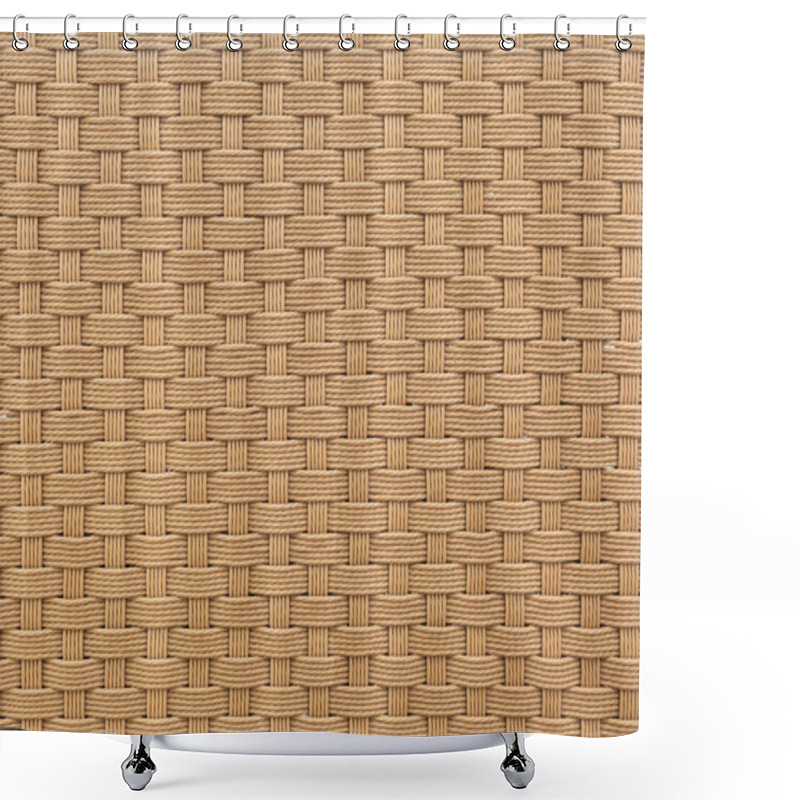 Personality  Weave Plastic Wicker Pattern Background Shower Curtains