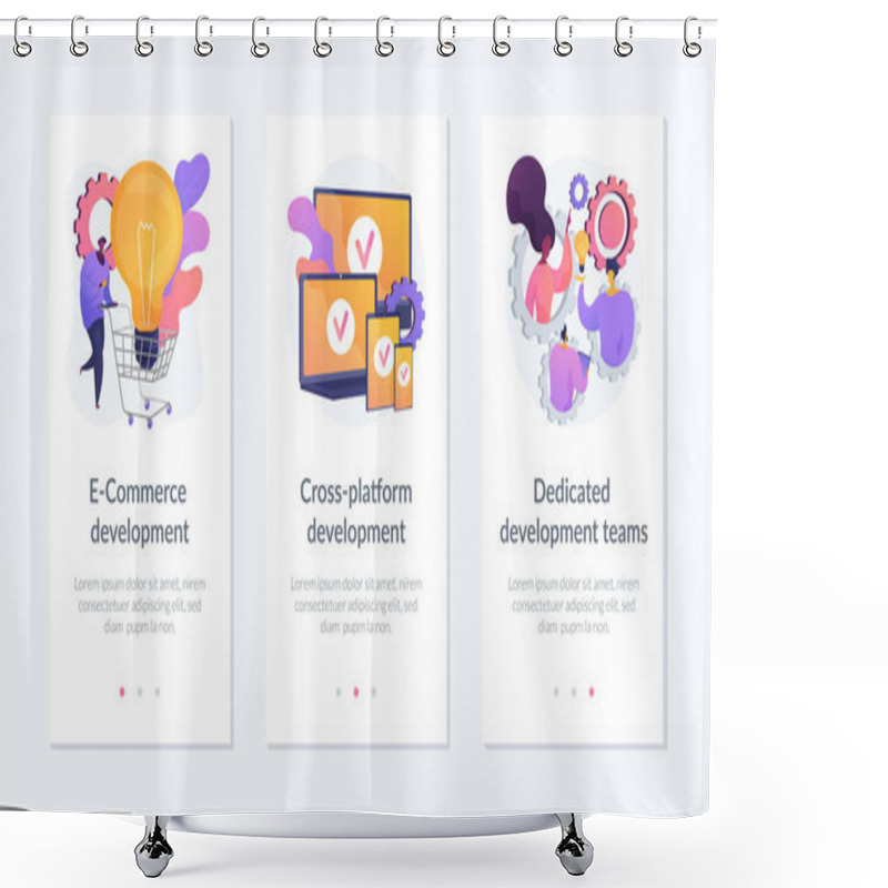 Personality  Enterprise Web Development App Interface Template. Shower Curtains